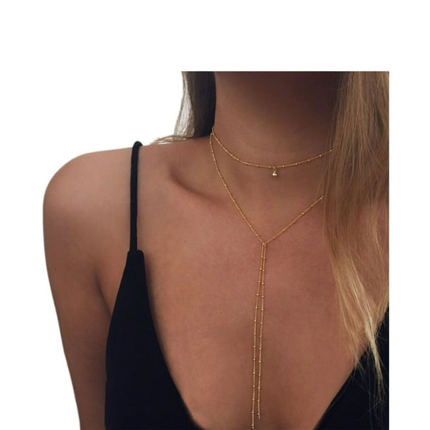 Fashion Multilayer Boho Women Clavicle Choker Pendant Necklace Charm Chain Party